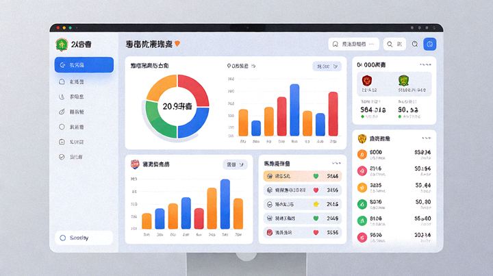 体育数据分析图表与赛事统计面板展示，用于比赛趋势参考